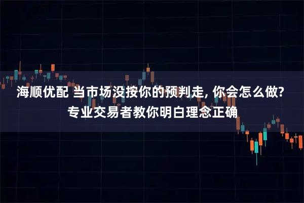 海顺优配 当市场没按你的预判走, 你会怎么做? 专业交易者教你明白理念正确